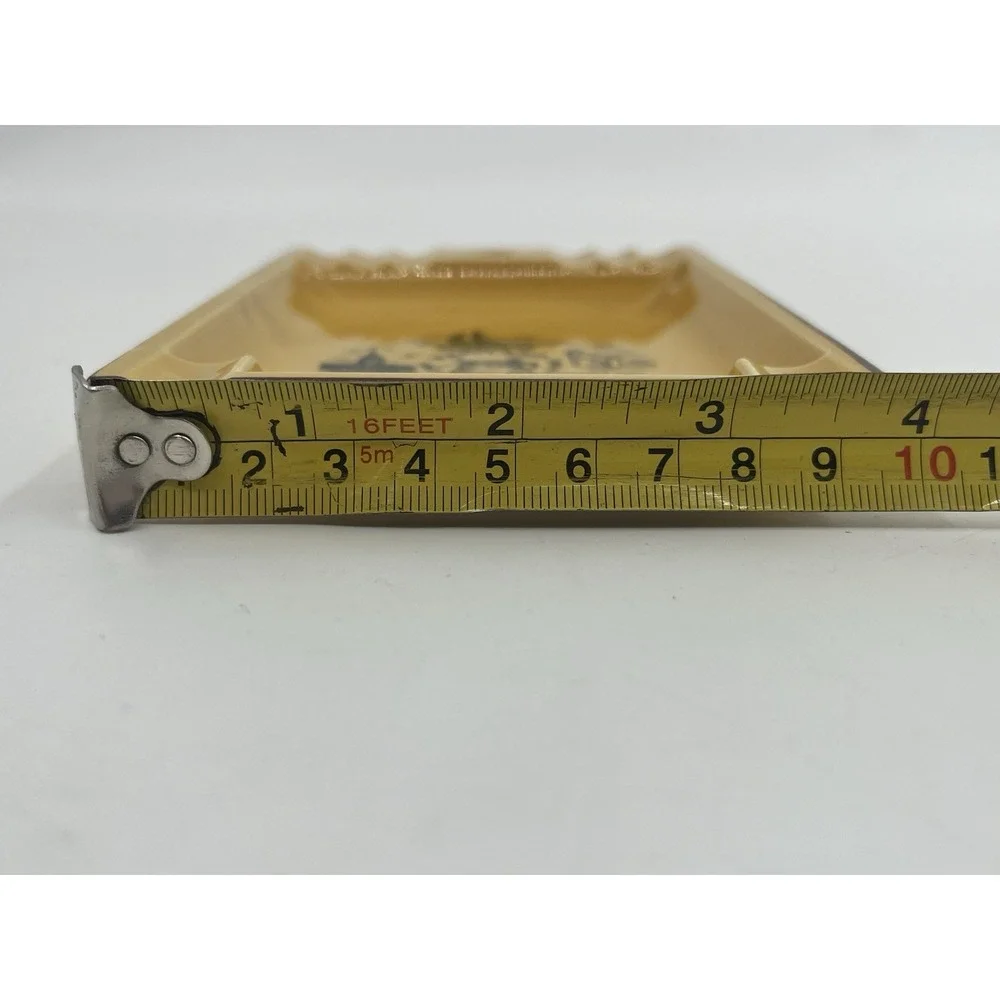 Vintage Maryland State Souvenir Trinket Tray Ashtray Ceramic Wall Decor Yellow